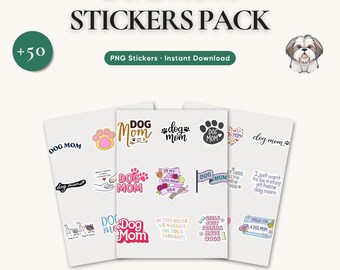 Dog Mom Sticker Pack | Pet Lover PNGs | Digital Stickers for iPad, GoodNotes & Journals