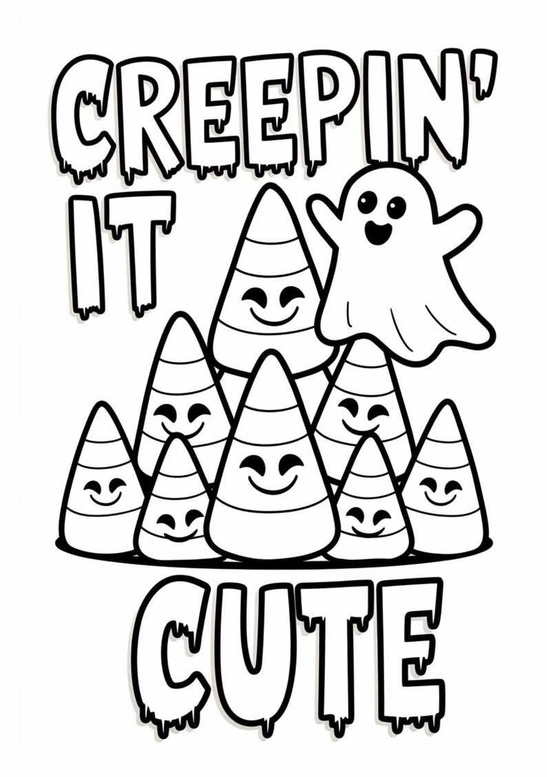 Halloween Coloring Pages Bundle: 23 Spooky-cute Designs (digital ...