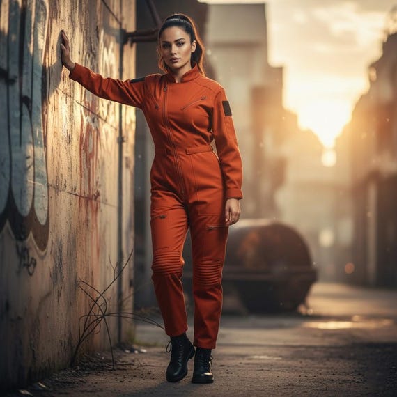 orange boiler suit fancy dress Men's Prison Jumpsuit Costume | Adult | Mens | S | Orange