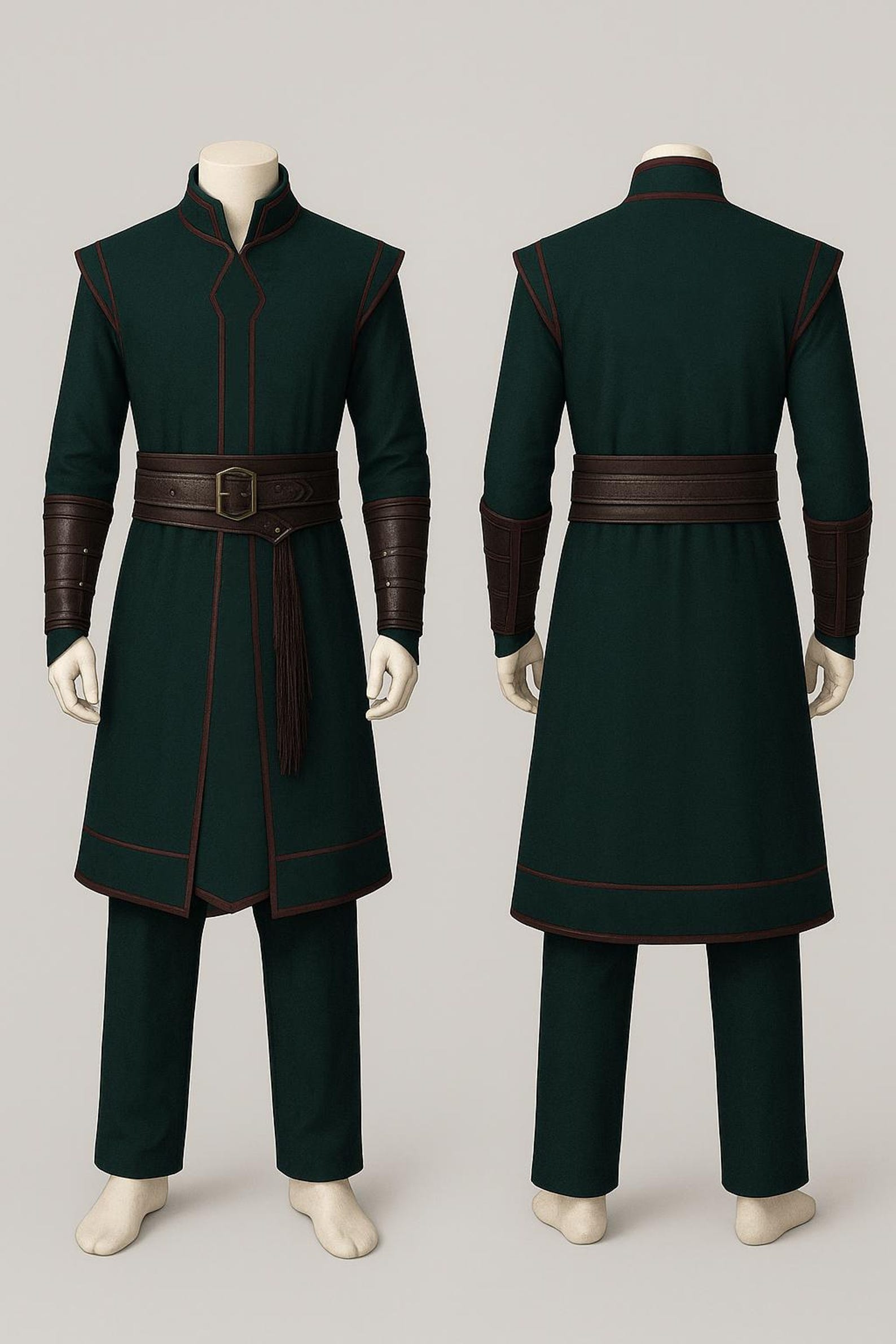 Emu Robe Emerald Fantasy Robe and Belt Outfit - Etsy