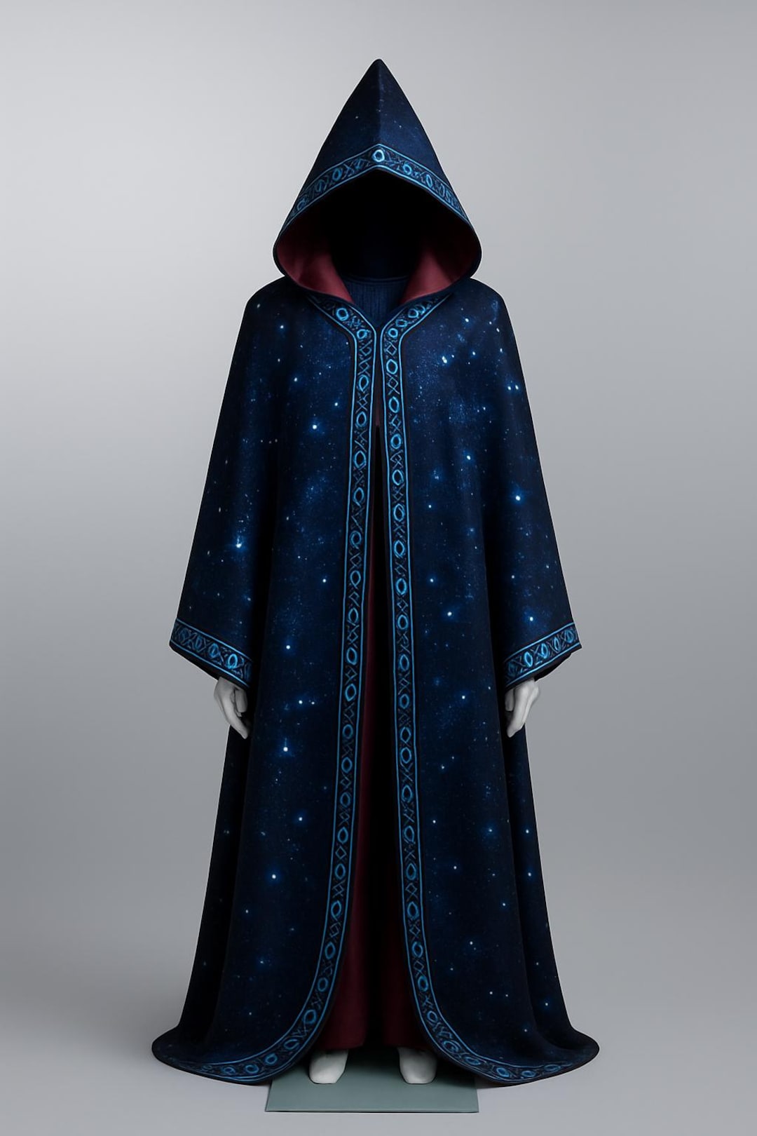 Celestial Zodiac Hooded Cloak • Mystical Star Map Cape • Gothic Witch ...