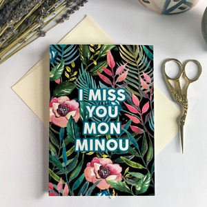 Carte de souhaits - I miss you mon minou
