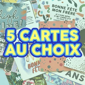 Ensemble 5 cartes - Au choix