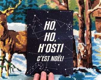 Carte de souhaits - Noël - HO HO H'Ostie
