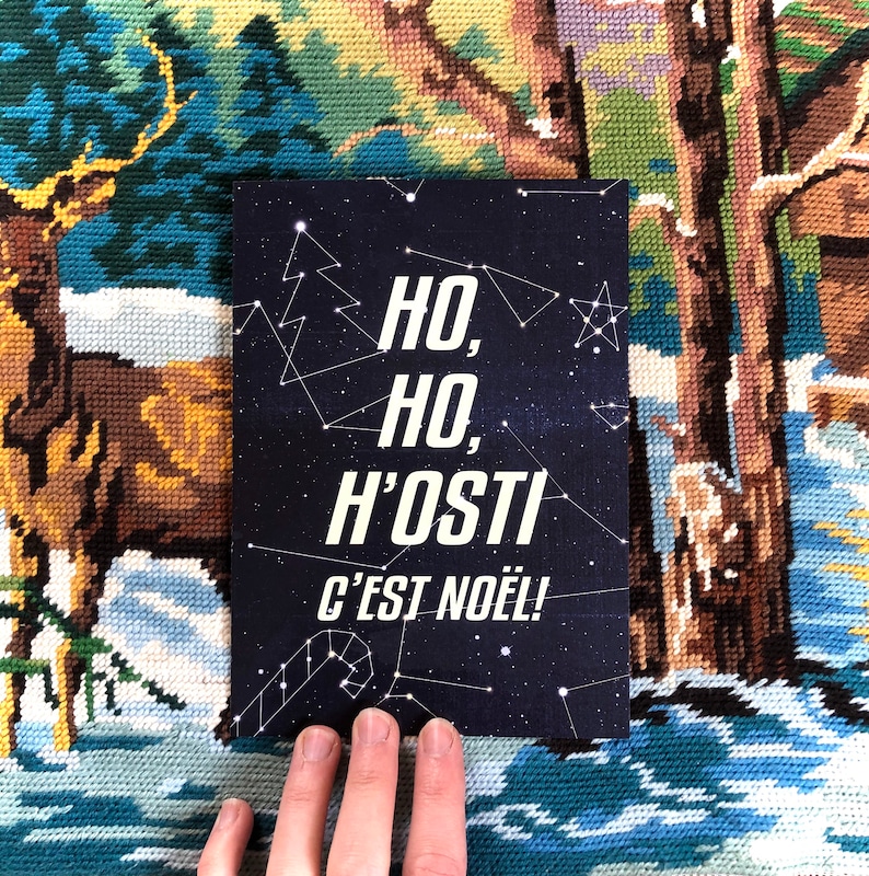 Carte de souhaits - Noël - HO HO H'Ostie image 1