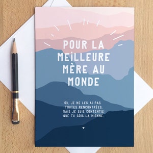 Carte de souhaits - Meilleure mère au monde afbeelding 1