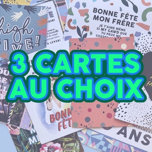Ensemble de 3 cartes - Au choix