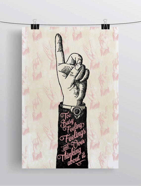 Affiche trop occupé à se sentir Etsy