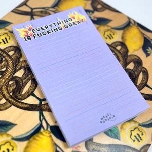 LIQUIDATION  Bloc-notes - Everything is fucking great