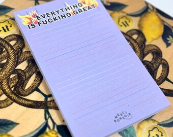 LIQUIDATION  Bloc-notes - Everything is fucking great