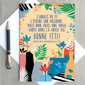 Carte de souhaits - Facebook