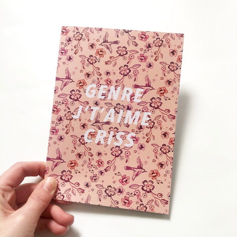 Carte de souhaits - Genre J't'aime criss image 1