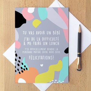 Carte de souhaits - Tu vas avoir un bébé image 1