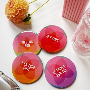 LIQUIDATION Ensemble de 4 sous-verres - Les feux de l'amour