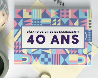 Carte de souhaits - 40 ans