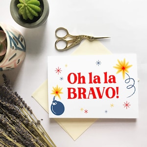 Carte de souhaits - oh la la Bravo