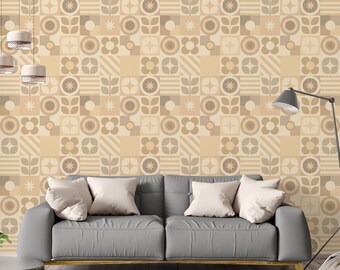 Tapisserie - Tuiles Retro (beige)