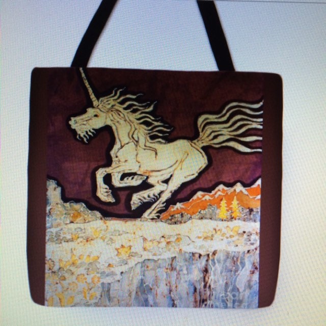 Unicorn Tote Bags Phoenix Fantasy Batik Art Totes - Etsy