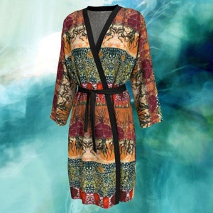 Sun and Rain Peignoir Robe Nature Garden Batik - Etsy