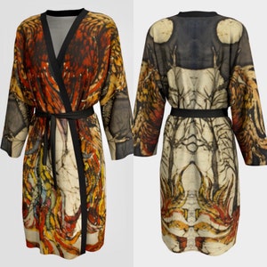 Batik Unicorn and Phoenix Peignoir Robe Unicorn and Phoenix image 2