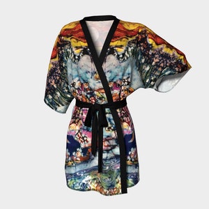 Earth Water Sky Kimono Robe - Earth Water Sky Batik