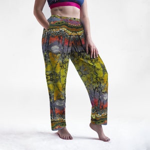 Fantasy lounge pants - batik design - art clothing