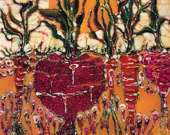 Garden batik   - Filled With Sunlight  -  fabric from original batik