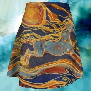 Horse Flare Skirt - Batik - Out of the Sun Flare Skirt