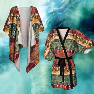 Sun and Rain Garden Kimono Robe Nature Batik - Etsy