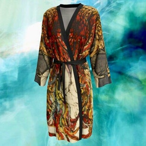 Batik Unicorn and Phoenix Peignoir Robe Unicorn and Phoenix image 1