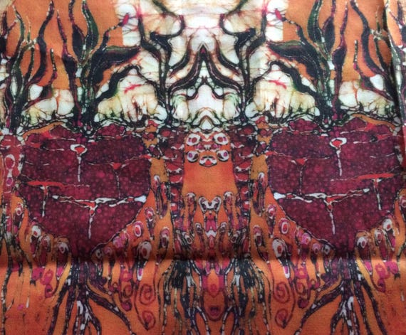 batik applique from original Catch the Wind Custom printed fabric from batik 12 x 32 fabric panel