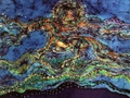 Horse Art  -  Breath Over Mountain  - horse gallop abstract - Original batik painting