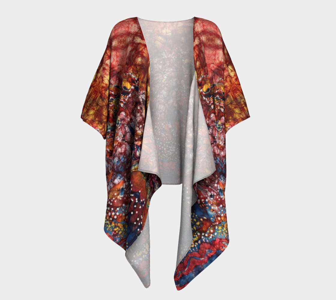 Carnival Kimono Batik Cardigan Carnival Abstract Batik | Etsy
