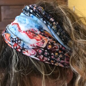 Headband/Scarf - Earth Water Sky - Nature Batik