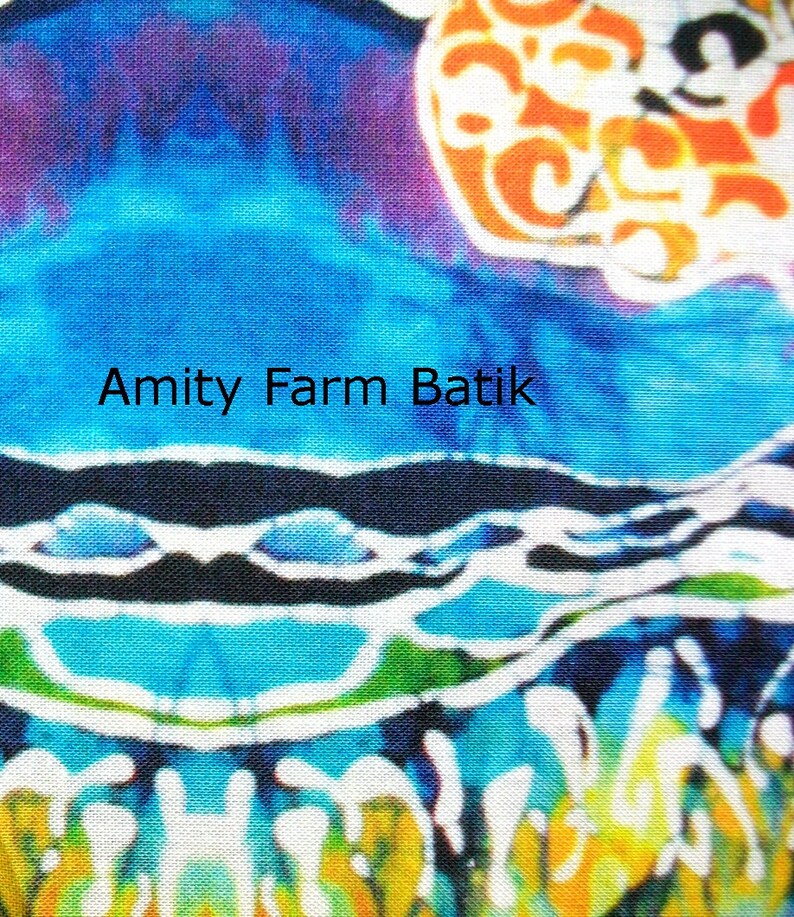 Jersey Cows in Spring Pasture batik fabric from original Custom printed fabric-Applique quilt panel image 4