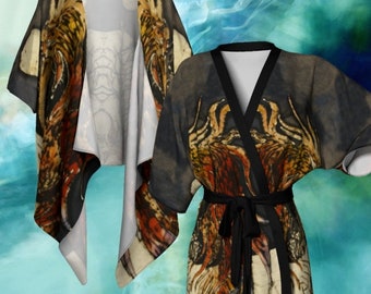 Unicorn and Phoenix Kimono - Cardigan - Phoenix and Unicorn