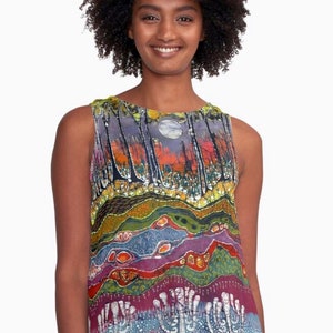 Moon Over Spring Batik • Contrast Tank Top
