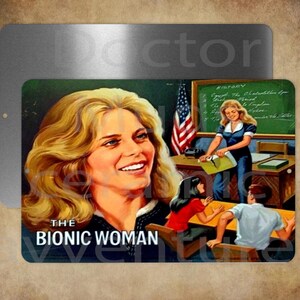 Bionic Woman old lunch box image  8 x 12&quot; metal sign Made in USA