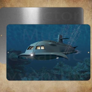 Cool Seaview Submarine Sea View Voyage   8&quot; x 12&quot; sign Made in USA