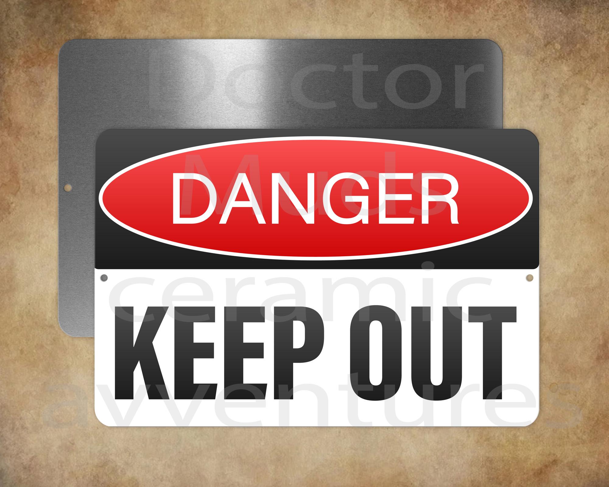 Danger KEEP OUT 8 X 12" Metal Sign - Etsy