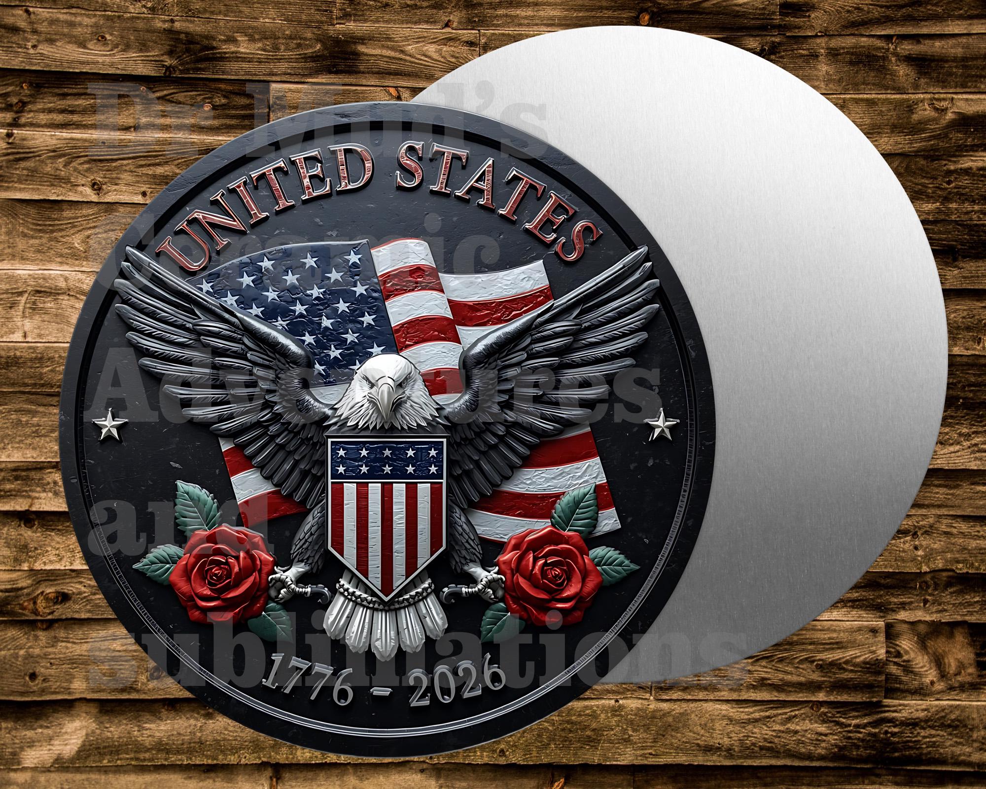250th Anniversary of USA America Round Metal Sign for Many Uses ...