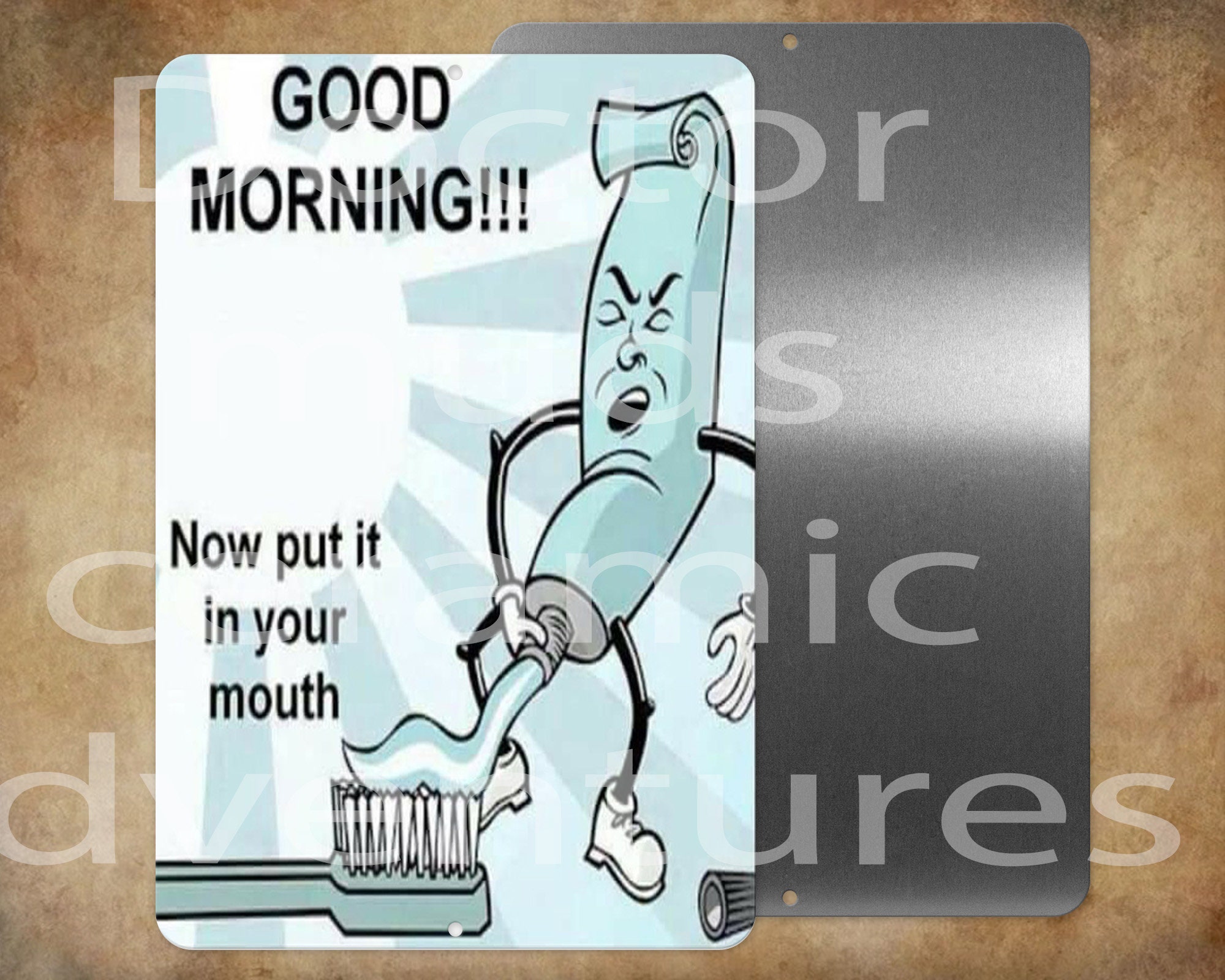 Funny Good Morning Brush Your Teeth Toothpaste 8 X 12 - Etsy Funny Good Morning Brush Your Teeth Toothpaste 8 X 12 - Etsy