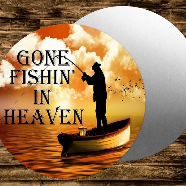 Gone fishing In Heaven Memorial fisherman  Wreaths Crafts & miniatures Projects