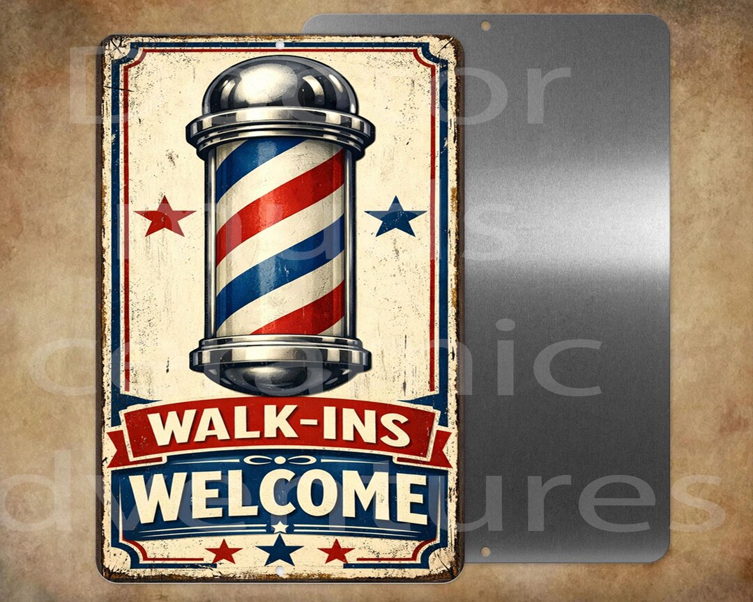 Barber Shop Pole Style Hair Style Walk Ins Welcome 8