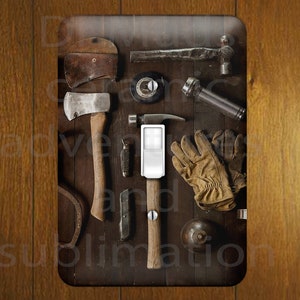 Hand Made with  TOOLS  Metal Switch Light Cover Plates