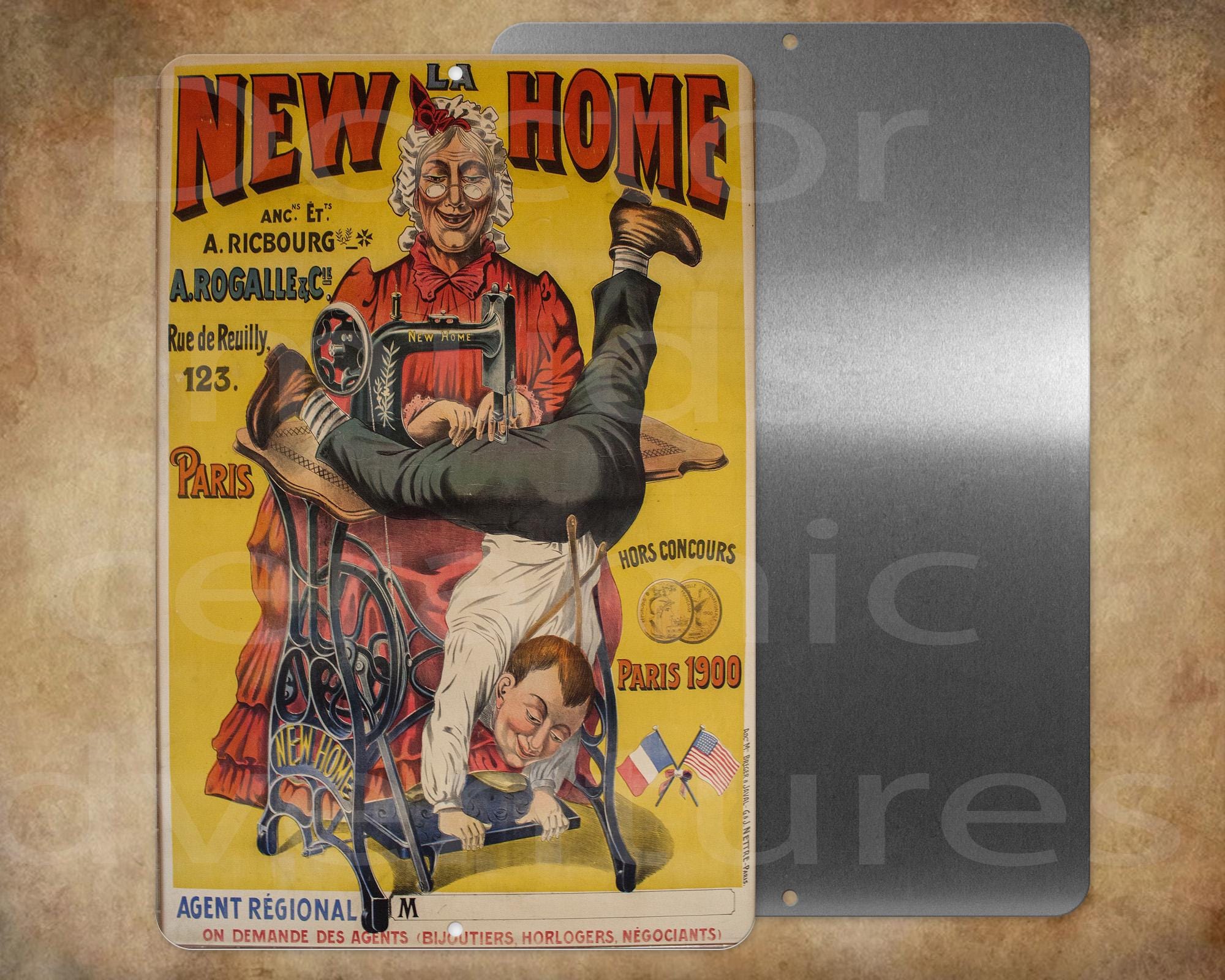 New Home Sewing Ad 8 X 12" Metal Sign -made in USA - Etsy