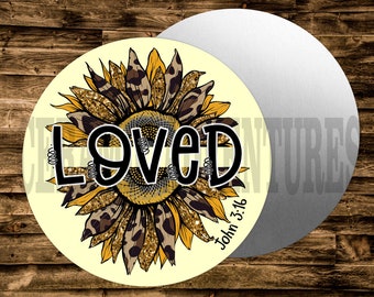 LOVED   sunflower  round sign for  Wreaths Crafts & miniatures Projects