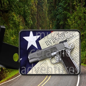 We the People 2nd Amendment  new Trailer Hitch Cover Plug