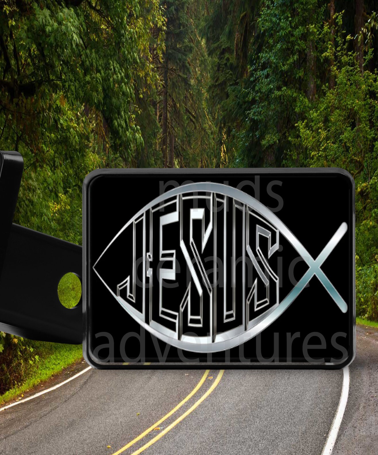 JESUS is the way new Trailer Hitch Cover Plug