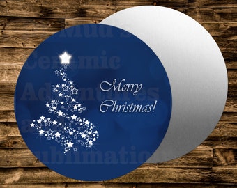 Merry Christmas round metal sign for Wreaths Crafts & miniatures Projects